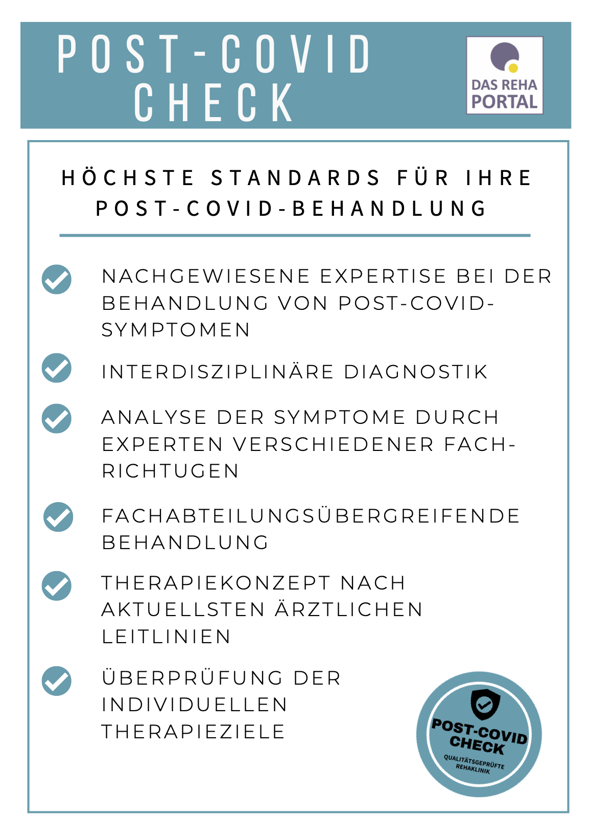 Anforderungen an Rehakliniken für die Behandlung von Patient:innen mit Post- und Long-Covid