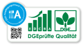 Logo Zertifikat DGE-VerpflegungsCheck (Qualitätsstufe A) - gesundheitsfördernde und nachhaltige Verpflegung