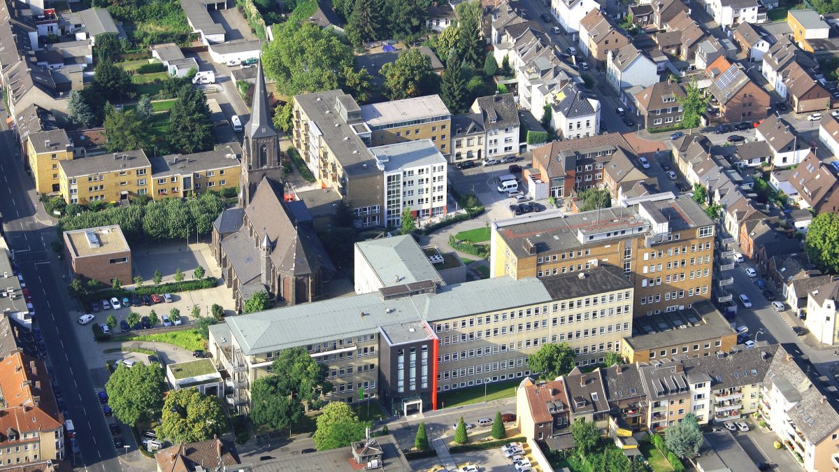 Luftbild vom Klinikstandort in Homberg