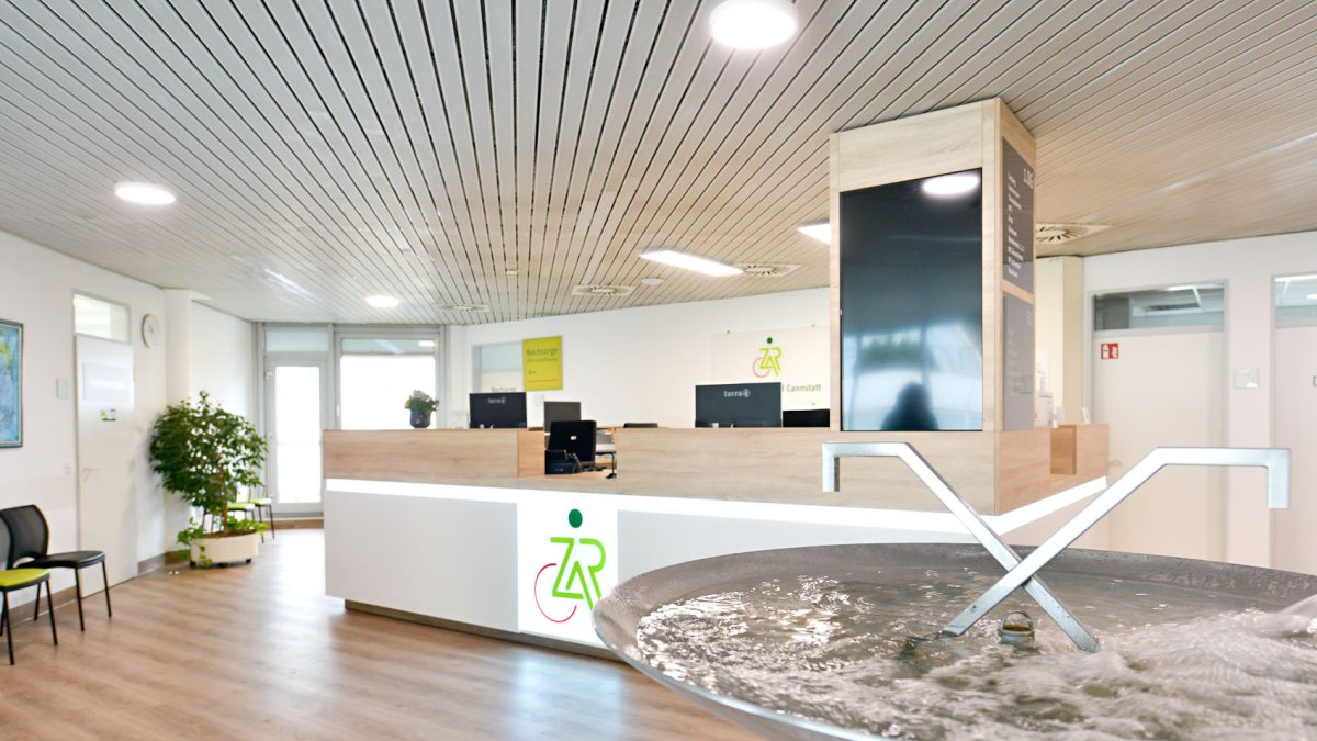 Der Empfangsbereich des ZAR Bad Cannstatt
