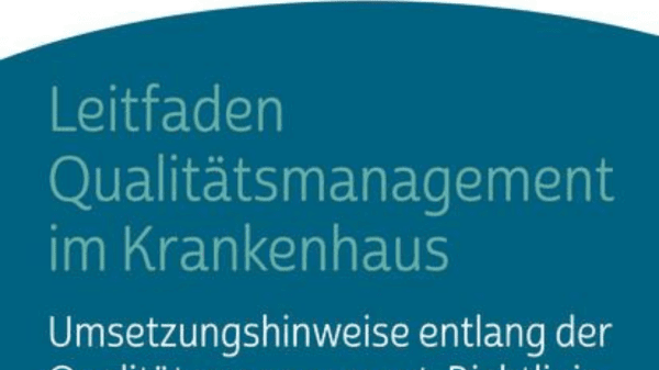 Titelblatt des Buches "Leitfaden Qualitätsmanagement im Krankenhaus".