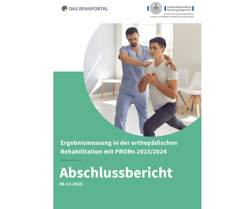 Deckblatt des PROMs Ergebnisberichts Orthopädie 23 24