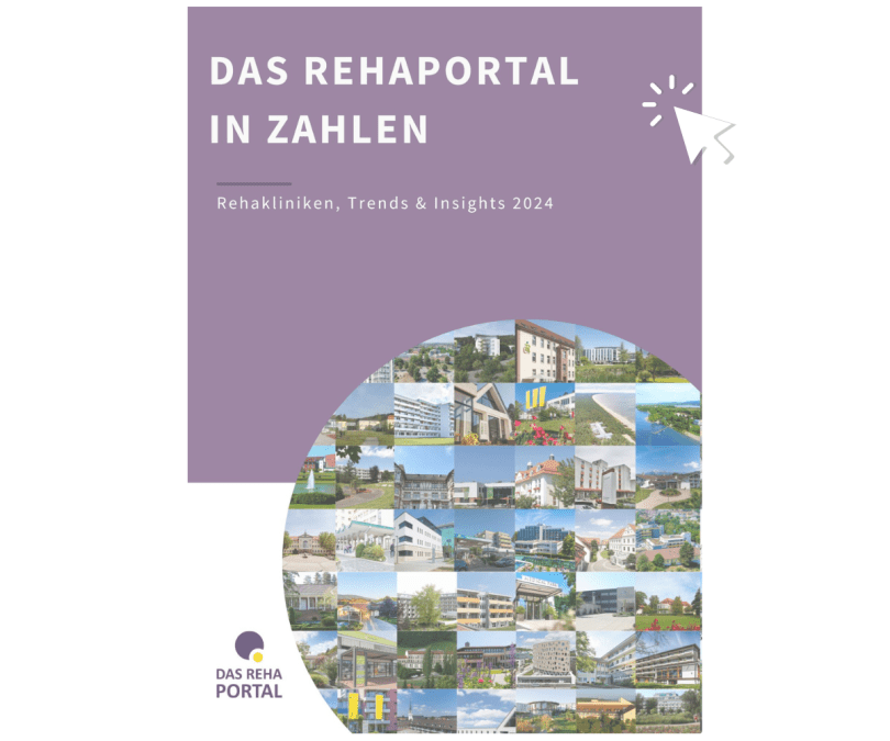 Vorschaubild vom Report "DAS REHAPORTAL ZAHLEN - Rehakliniken, Trends & Insights 2024"