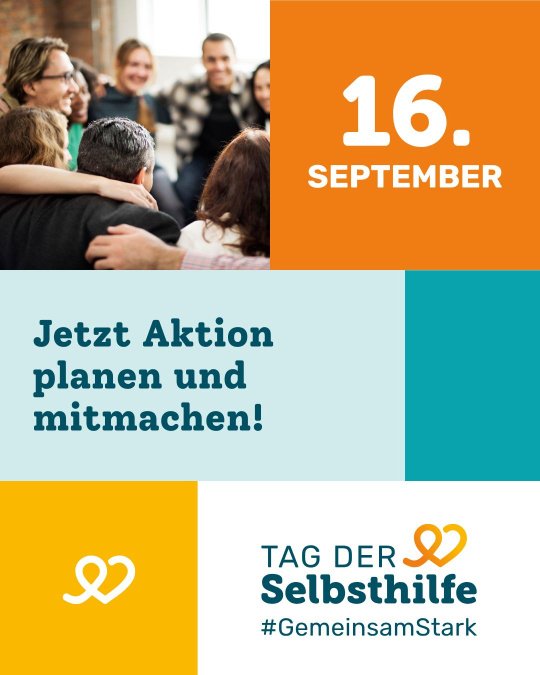 Tag der Selbsthilfe am 16. September: Eigene Aktionen anmelden und mitmachen.